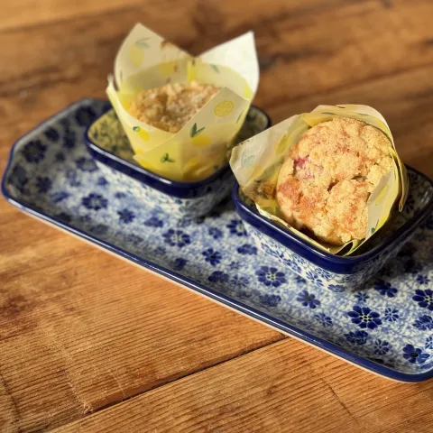 Frambozen en citroen streusel Muffin main