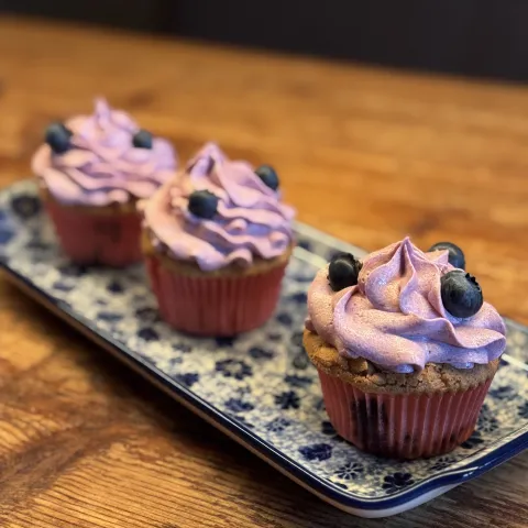 Blauwe bessen Cupcake main