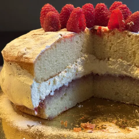 Victoria sponge Taart doorsnee
