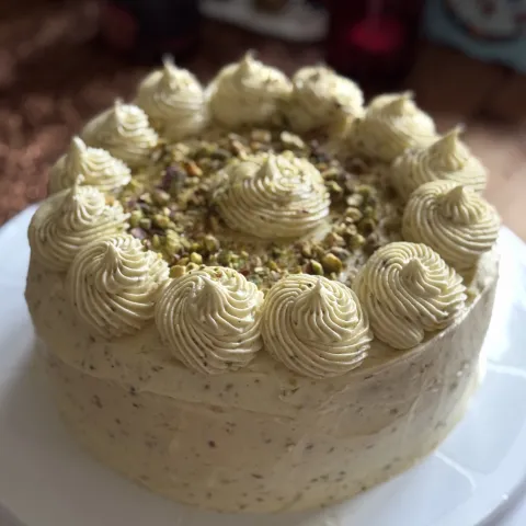 Lemon Pistachio Taart zijkant