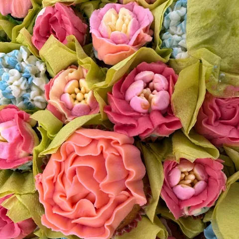 Trouwboeket bloemen detail