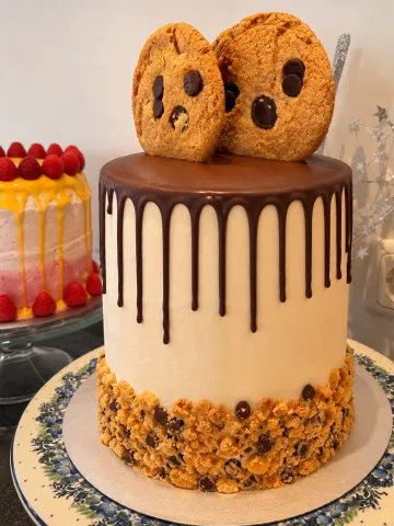 Chocolade chip cookie taart